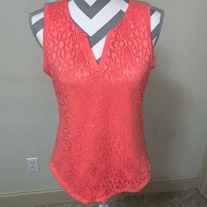 Liz Claiborne Coral Lace Tank